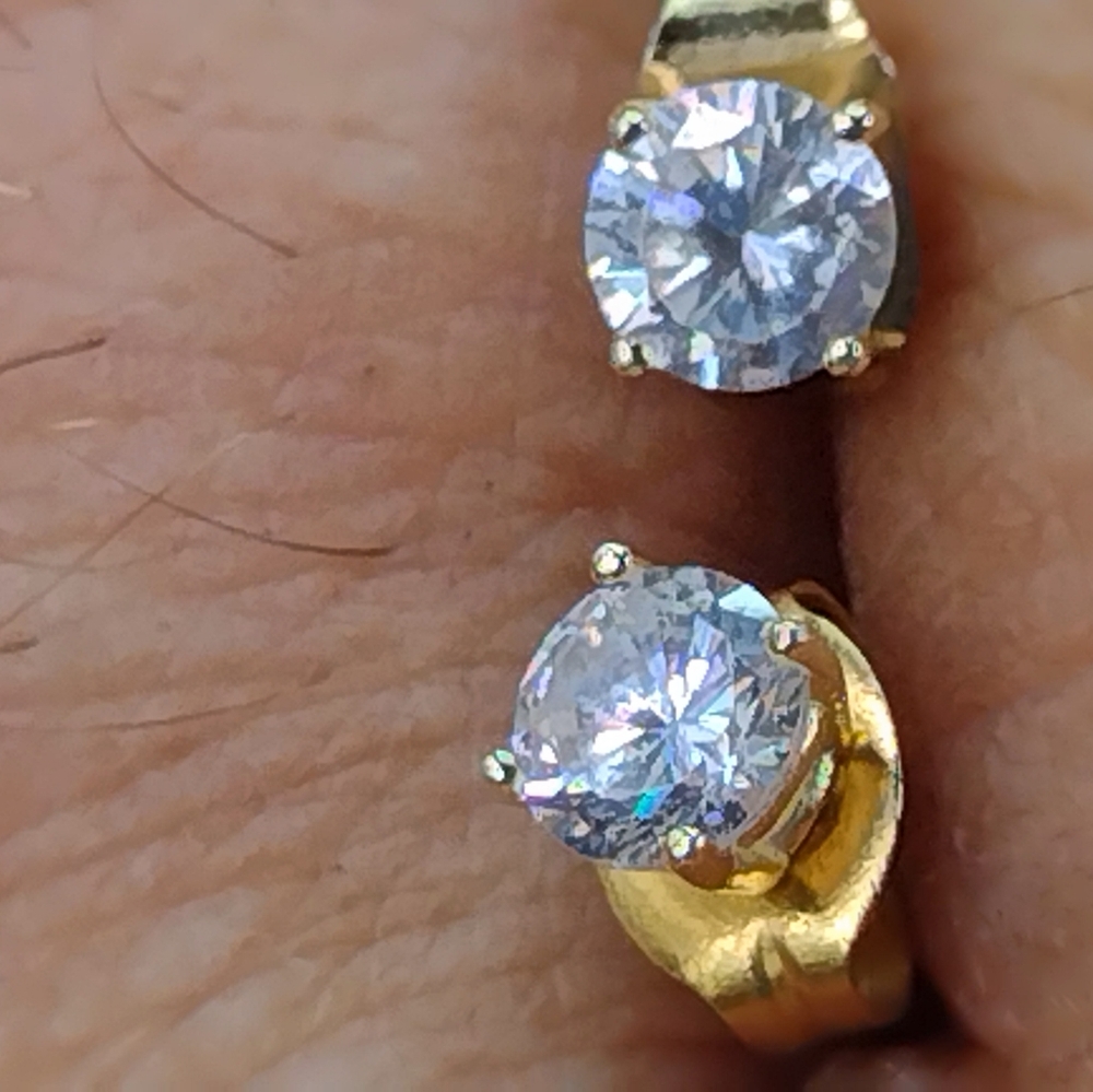 1/4 carat diamond earrings 4.3 mm